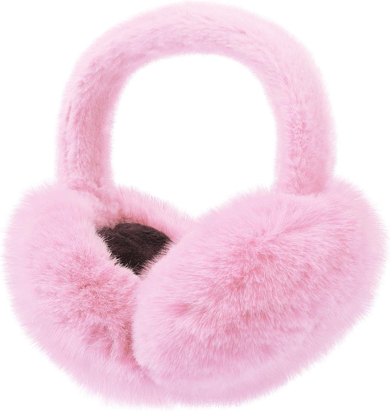 CHUANGLI Foldable Ear Muffs for Women Cold Weather Fluffy Earmuffs Winter Warm Headband Cute Slouchy Ear Warmers - Image 1